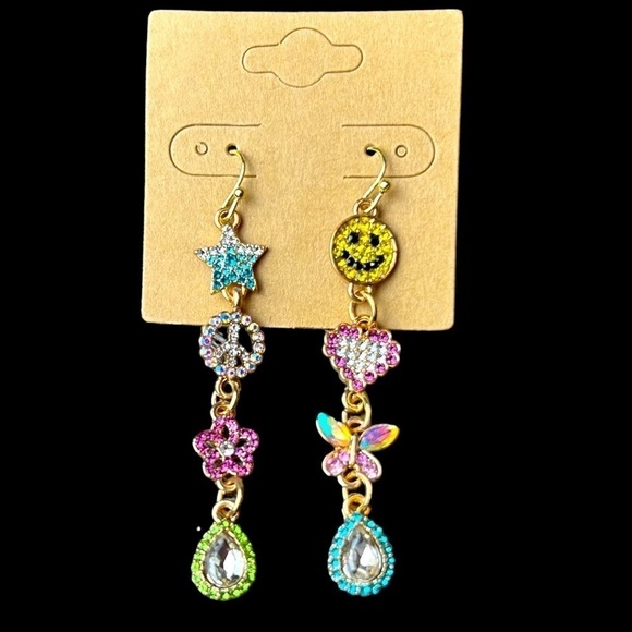 Jewelry - Fun Whimsical Dangle Pierced Earrings With All Things To Make You Smile